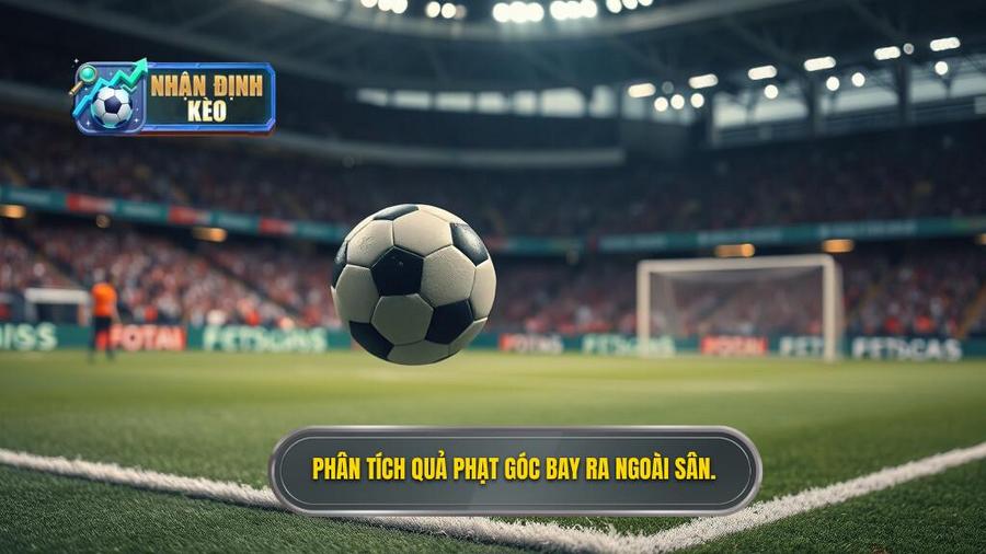 2. Phân tích quả phạt góc bay ra ngoài sân.
