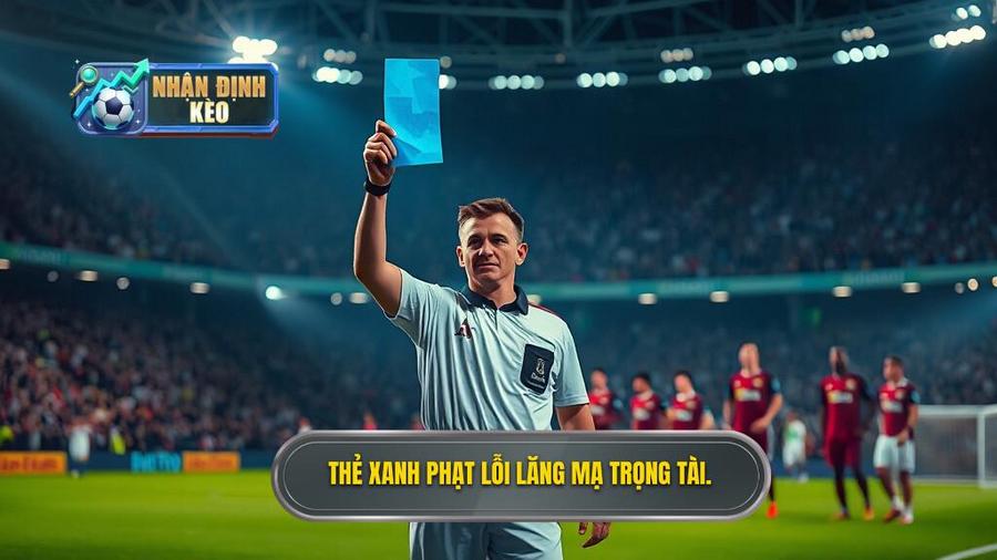 3. Thẻ Xanh phạt lỗi lăng mạ trọng tài.
